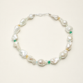 Oversized Cultured Baroque Pearl & Gemstone Necklace – alternate view 2