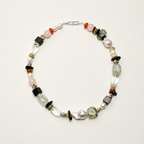 Baroque Pearl & Mixed Gemstone Statement Necklace – alternate view 2