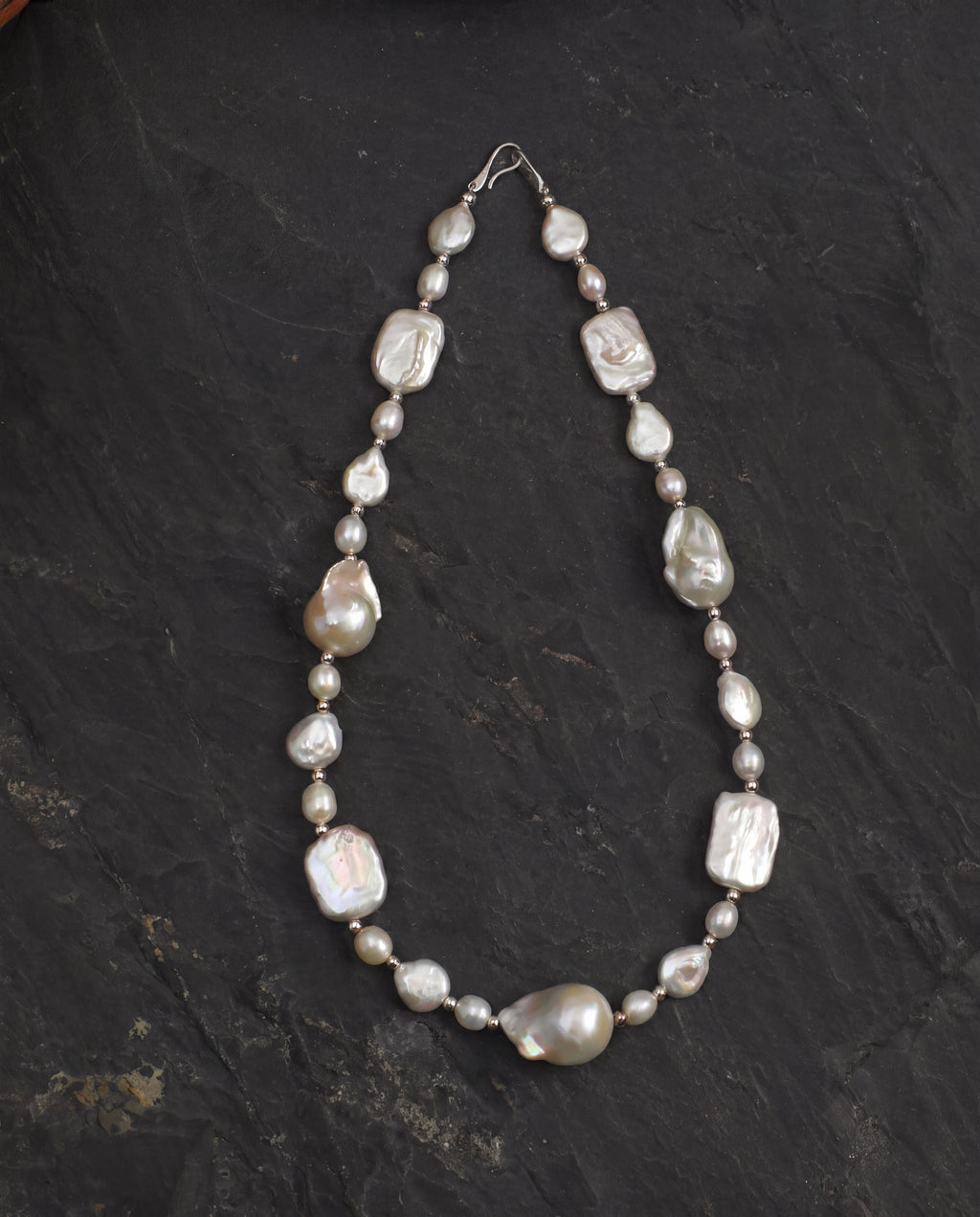 Mixed-Shape Freshwater Baroque Pearl Necklace