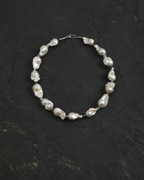 Oversized Cultured Baroque Pearl & Gemstone Necklace