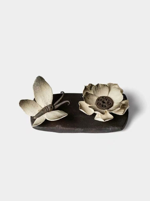 Floral Ceramic Incense Holder