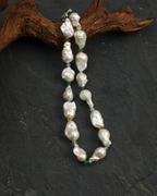 Oversized Cultured Baroque Pearl & Gemstone Necklace