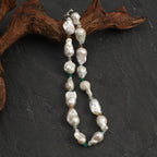 Oversized Cultured Baroque Pearl & Gemstone Necklace