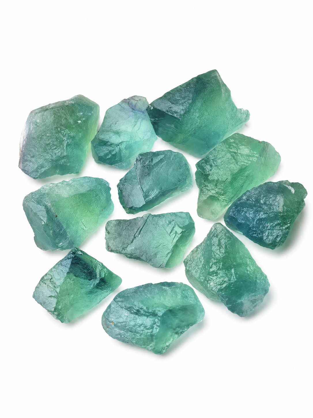 Natural Green Fluorite Rough Stones