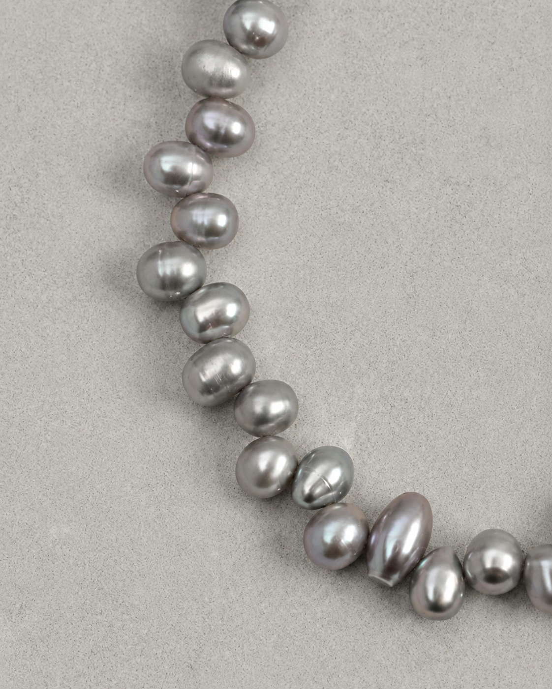 Gray Freshwater Pearl & Clear Quartz Double-Wrap Bracelet
