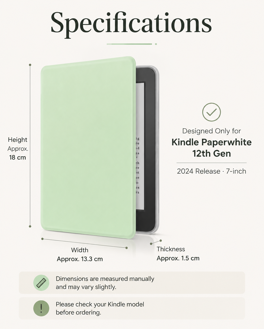 Kindle Paperwhite 12th Gen Folio Case
