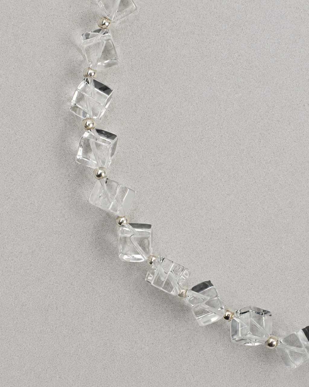 Gray Freshwater Pearl & Clear Quartz Double-Wrap Bracelet