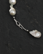 Oversized Cultured Baroque Pearl & Gemstone Necklace