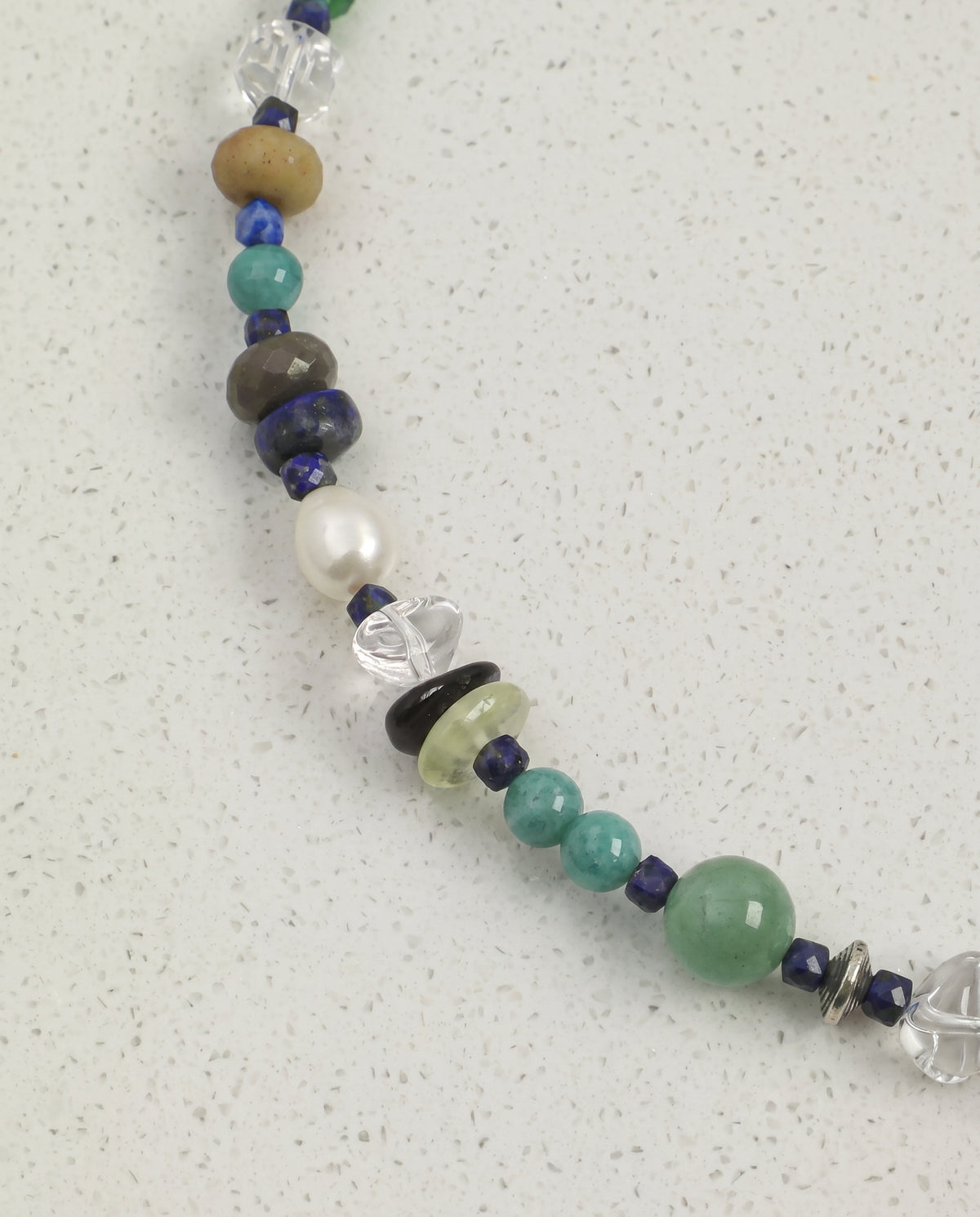 Lapis Lazuli, Amazonite & Pearl Necklace – alternate view 5