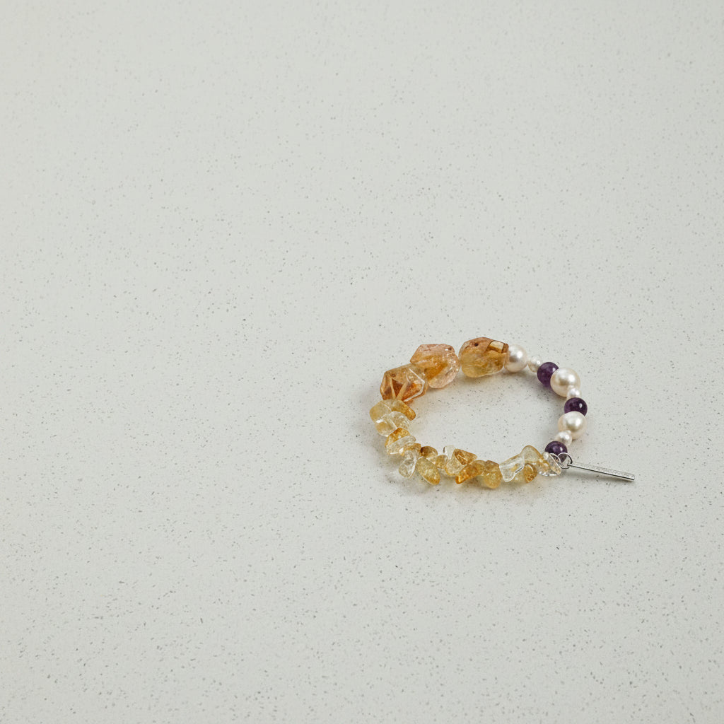Citrine, Amethyst & Pearl Bracelet – alternate view 5
