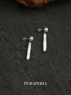 Elongated Freshwater Pearl Drop Earrings