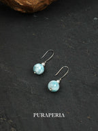 Larimar & Freshwater Pearl Drop Earrings