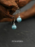 Larimar & Freshwater Pearl Drop Earrings
