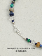 Lapis Lazuli, Amazonite & Pearl Necklace