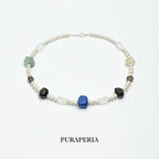 Lapis Lazuli, Quartz & Pearl Necklace