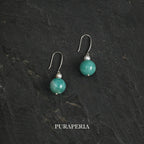 Amazonite & Freshwater Pearl Drop Earrings