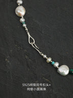Baroque Pearl, Turquoise & Lapis Necklace