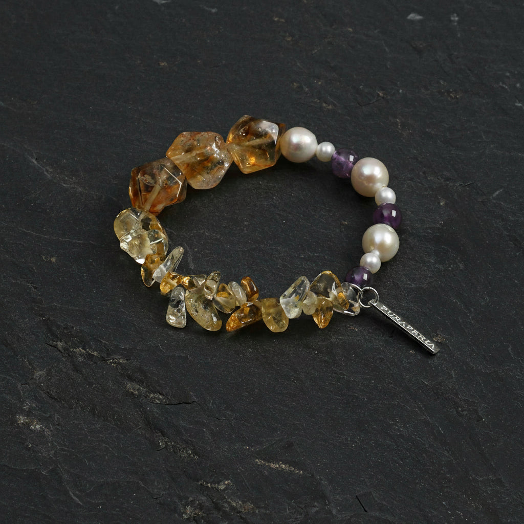 Citrine, Amethyst & Pearl Bracelet – alternate view 6
