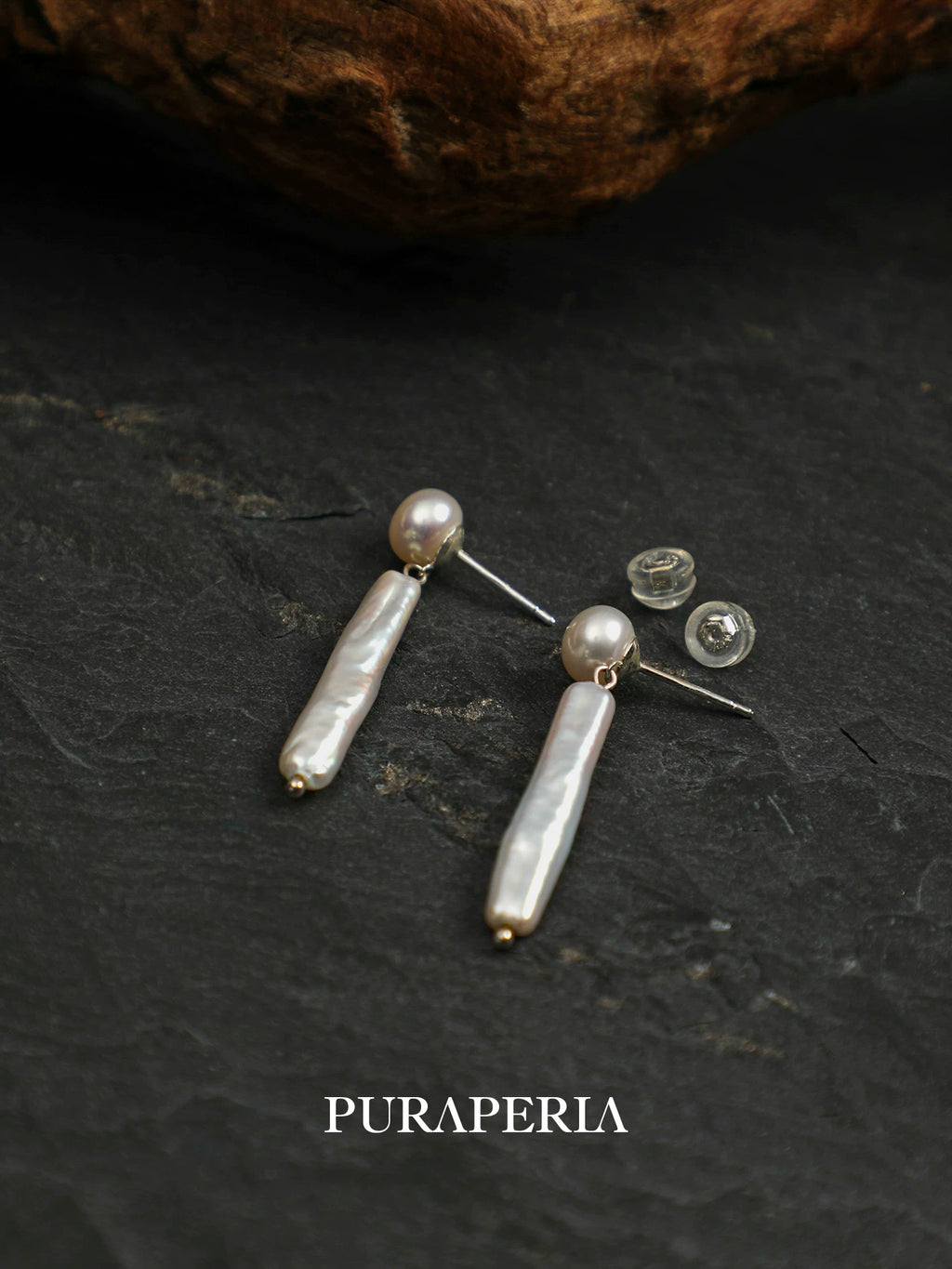 Elongated Freshwater Pearl Drop Earrings