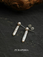 Elongated Freshwater Pearl Drop Earrings