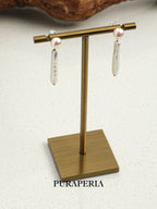 Elongated Freshwater Pearl Drop Earrings