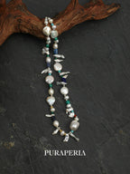 Baroque Pearl, Turquoise & Lapis Necklace
