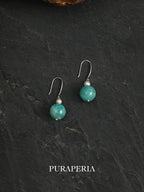 Amazonite & Freshwater Pearl Drop Earrings