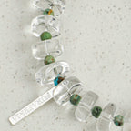 Natural gemstone bracelet with freshwater baroque pearl