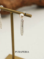 Elongated Freshwater Pearl Drop Earrings