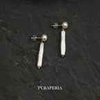 Elongated Freshwater Pearl Drop Earrings