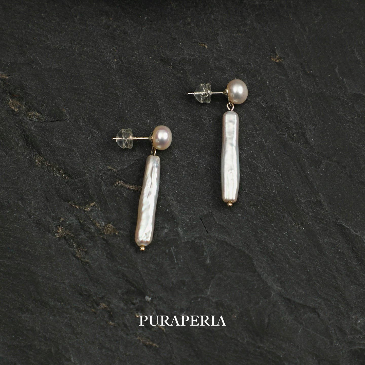 Elongated Freshwater Pearl Drop Earrings