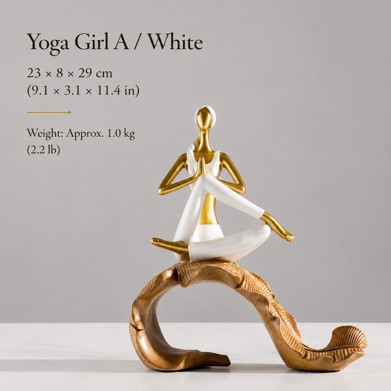 Modern Yoga Woman Sculpture Decor | Minimalist Pilates Figurine for Home & Office