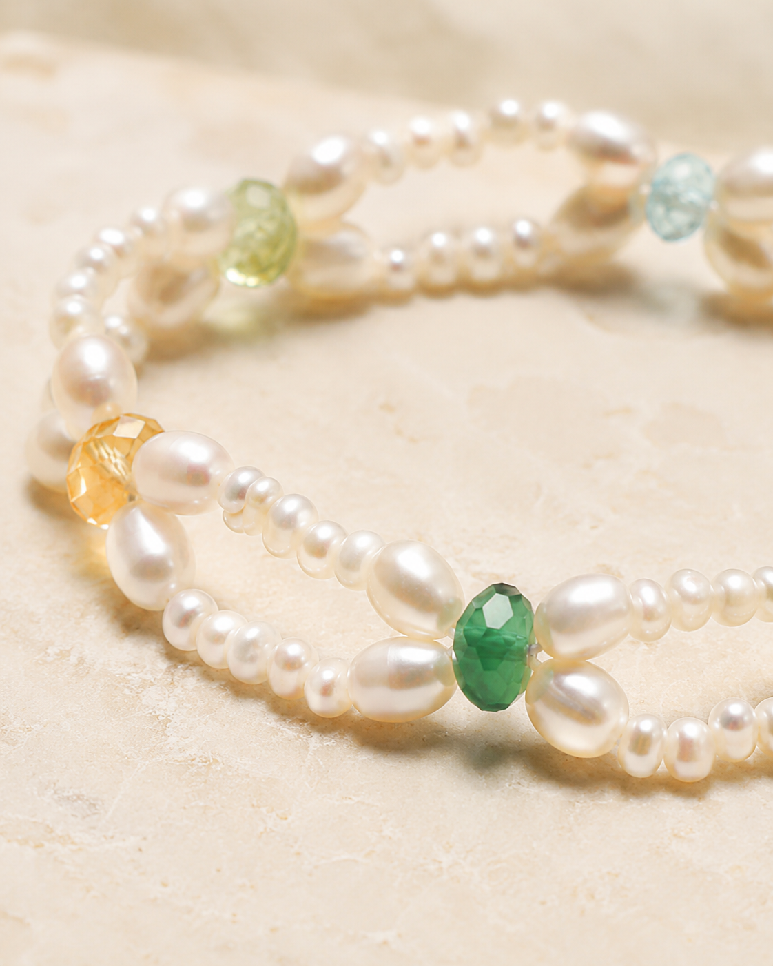 Freshwater Pearl & Gemstone Bracelet