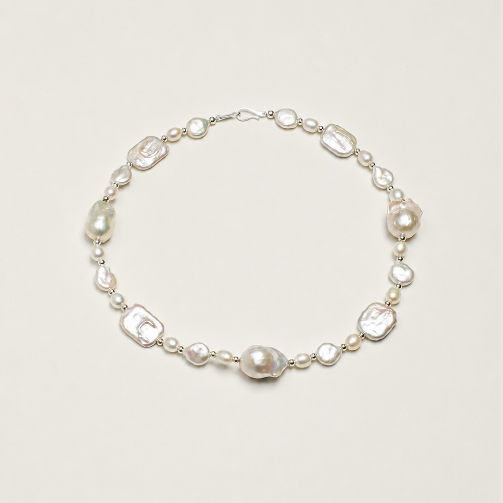 Mixed-Shape Freshwater Baroque Pearl Necklace – alternate view 2