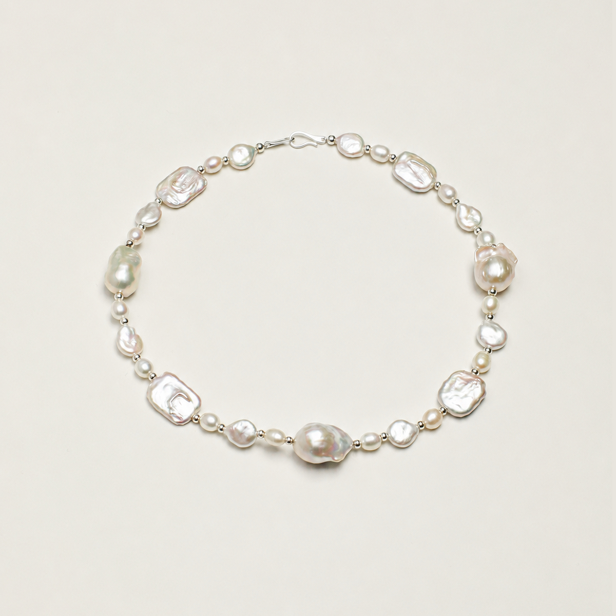 Mixed-Shape Freshwater Baroque Pearl Necklace – alternate view 2