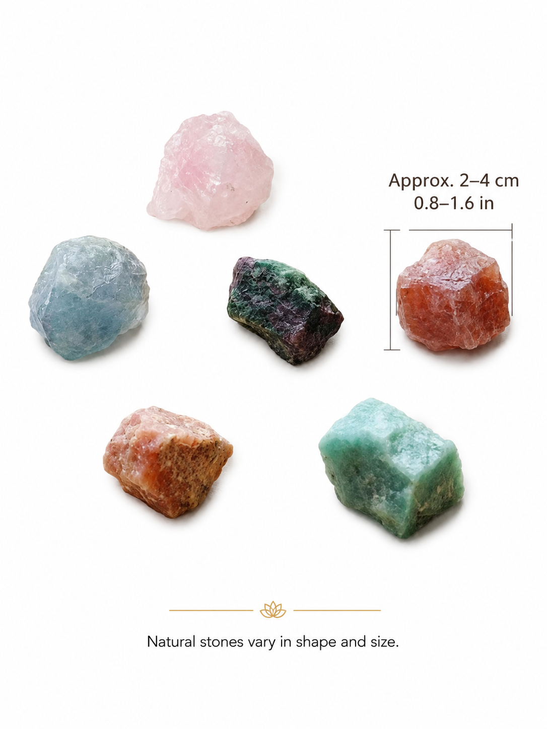 Mixed Natural Crystal Rough Stones