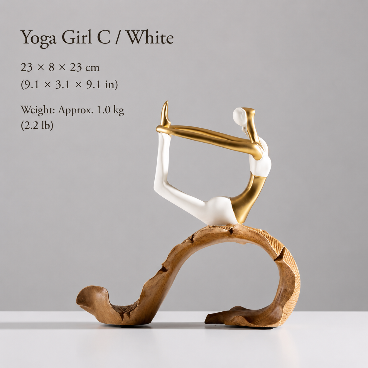 Modern Yoga Woman Sculpture Decor | Minimalist Pilates Figurine for Home & Office